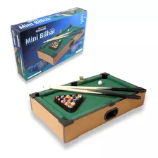 Mini Jogo De Mesa De Sinuca Bilhar Snooker Madeira 51x31x9cm