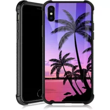 Funda Para iPhone XR, Violeta/rosa/resistente/rigida