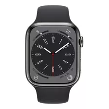 Apple Watch S8 45mm Gps+cell Cx Aço Pusl/ Midnight+anatel+nf