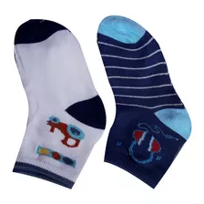 Kit 72 Pares De Meias Infantil Cano Alto Masculina Sortida