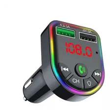 Transmisor Fm Bluetooth 5.0 Led De Colores Mp3 Cargador