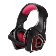 Auriculares Gamer Nisuta Nsaug350 Negro Y Rojo