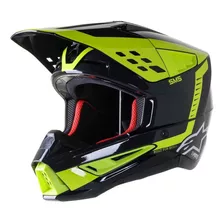 Capacete Alpinestars Cross Sm5 Beam Black Yellow 