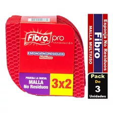 Esponja No Residuos Fibro Pro 3 Un Rojo