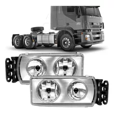 Par Farol Compatível Com Iveco Stralis Tector Cinza Orgus