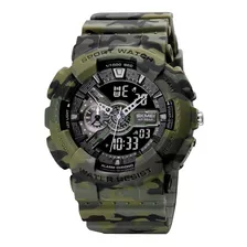 Reloj Hombre Skmei 1688 Cronometro Digital Camuflado Militar