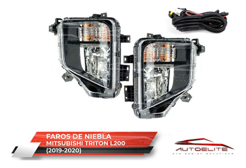 Kit Faros Niebla Mitsubishi L200 2020 2021 Arneses Y Switch Foto 2