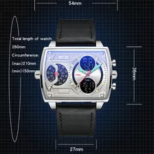 Relojes Sanda Para Hombre, Cronógrafo Electrónico Luminoso Color De La Correa Marrón/negro