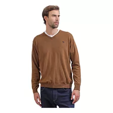Sweater Cuello V Tostado, Hombre, Bravo Jeans. Talle S-3xl