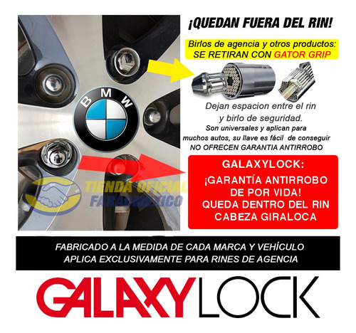 Tuercas Seguridad Bmw X5 Drive50ia Galaxylock Envo Gratis! Foto 7