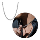 Collar Hombre - Cadena Hombre - Collar Eslabón Cubano - Collar Acero Quirúrgico - Cadena Eslabon Cubano Acero 0.50 Cm