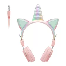 Audífono On Ear Con Micrófono I2go Diseño De Unicornio Rosa