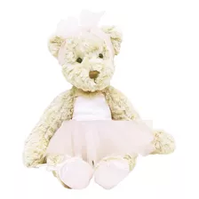 Ursa Bailarina Pelúcia Anti-alérgica 32cm Presente Infantil 