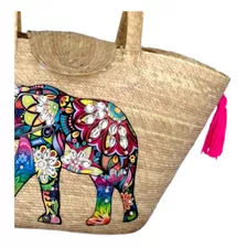 Bolsa Playera Asas Palma Colores Elefante Suerte