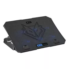 Base Para Notebook Suporte Gamer Com 6 Coolers 15,6 Polegada Cor Preto