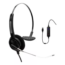 Headset Usb Voip C/ Tubo De Voz Removível Htu-310