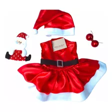 Vestido Mamãe Noel Bebê + Touca De Brinde Frete Gratuito