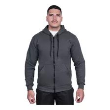 Moletom Masculino Ziper Canguru Flanelado Slim Blusa De Frio