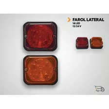 Farol Lateral Cuadrado 18 Led Camión/trailer 12/24 V 