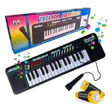 Piano Infantil Teclado Com Microfone Instrumento Musical