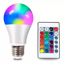 Lampada Bulbo Led Rgb 3w Controle Bocal E27 Promoção Atacado