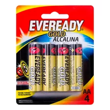 Pilha Alcalina Pequena Aa 1,5 Volts Pct/4 Unidades Eveready 