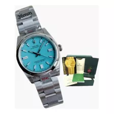 Relógio Rolex Oyster Perpetual Azul Super Clo Eta 36mm Suíço