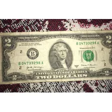 Billete De $2 Dólares Año 2013