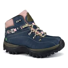 Bota Cano Baixo Feminina Adventure Couro Ecológico Ref 100