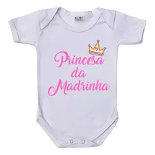 Body Poliéster Princesa Da Madrinha Bebê Lembrança Legal 063