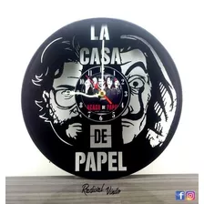 Reloj De Vinilo La Casa De Papel 2 Regalos Decoracion 