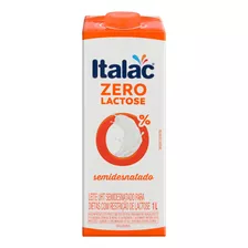 Leite Uht Semidesnatado Zero Lactose Italac Caixa Com Tampa 1l