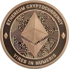 Moneda De Coleccion Ethereum De Cobre Pureza 0.999%