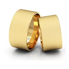 Alianças Casamento Ouro 18k Diamantadas 10mm 18g