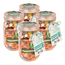 Mason Jar Con Mix De Nueces Y Pretzel (4 Pack)