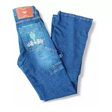 Calça Feminina Carpinteira Alabama Premium Bordada Alana 456