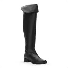 Bota Over The Knee Montaria Salto Grosso Baixo Cano Longo