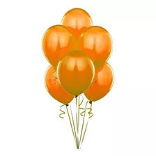 Globos Perlados 9 Pulgadas Diferentes Colores X50 Color Naranja