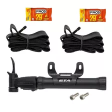 2x Camara De Ar De Bicicleta Aro 29 Bike + Bomba Encher Pneu