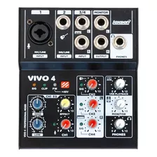 Consola Mixer 4 Can Lexsen Vivo4 Usb Phantom