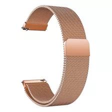 Pulseira Magnética Compatível Com Smartwatch Haylou Watch R8 Cor Rose Gold