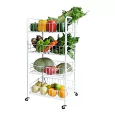 Estante Organizador Para Cocina Baño Con Ruedas De 4 Niveles