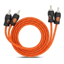 Cabo Rca 1 Metro Flexivel Laranja Marca Kx3