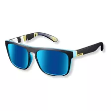 Gafas De Sol Diseño Carbón Negro Mate Lente Azul Copoliester