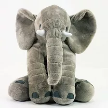 Almofada Elefante Bebê Travesseiro Soft Antialérgico Cinza