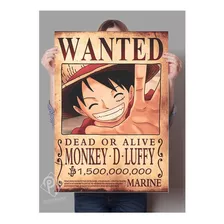 One Piece Cartel Se Busca Fotografía Full Color 60x45 Cm