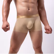 H Underwear, Calças Boxer Masculinas Elegantes, Ice Silk Sea