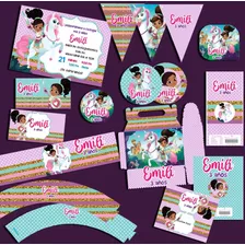 Kit Imprimible Nelly La Princesa Candy Bar Editable