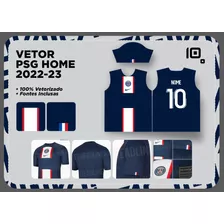 Arte Template Camisa Psg Home 2022-23 Vetor