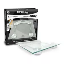 Balança Digital Vidro Temperado Dieta Banheiro Academia Cor Transparente Voltagem 3v